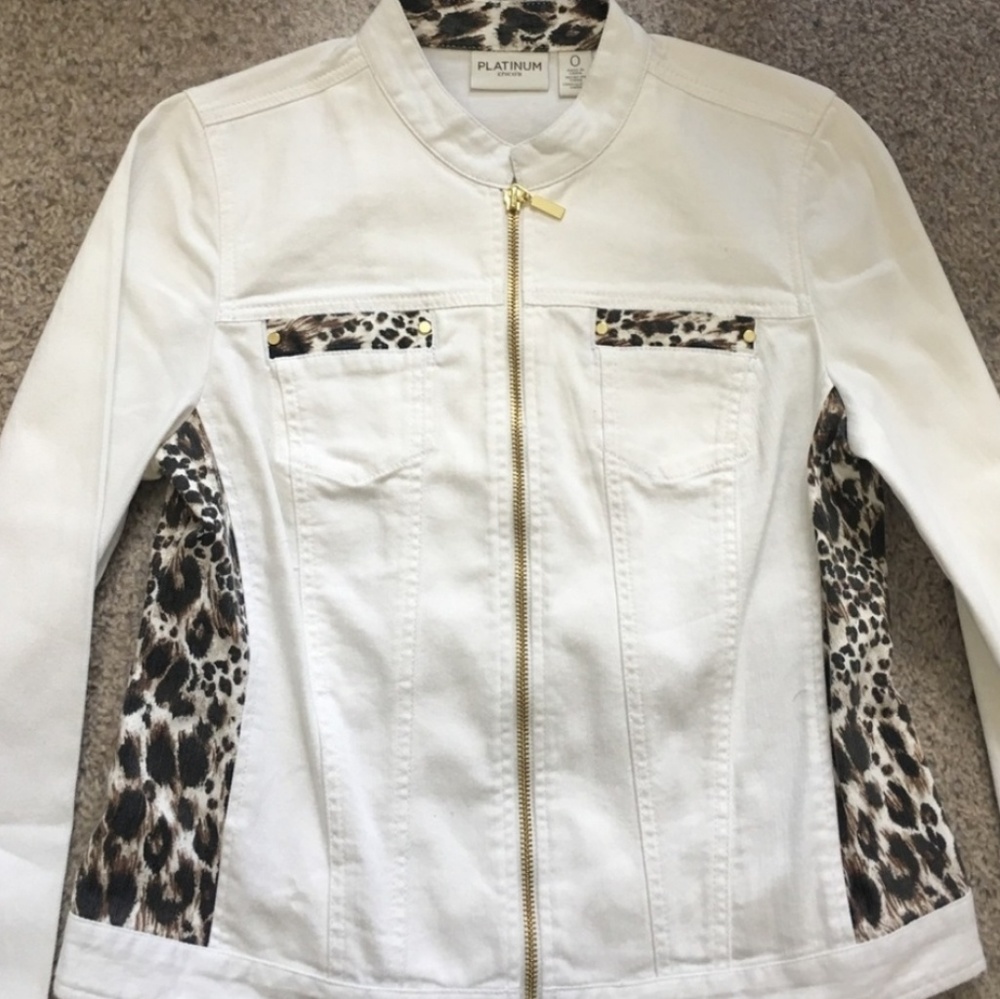 White Animal Print Jacket